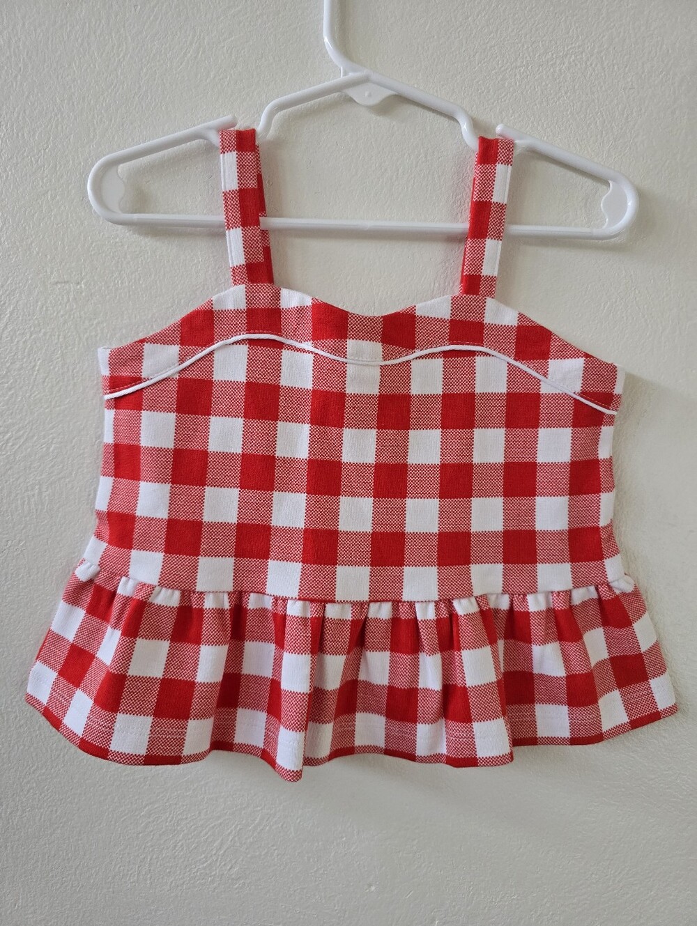 Janie & Jack Gingham Peplum Top Size 4